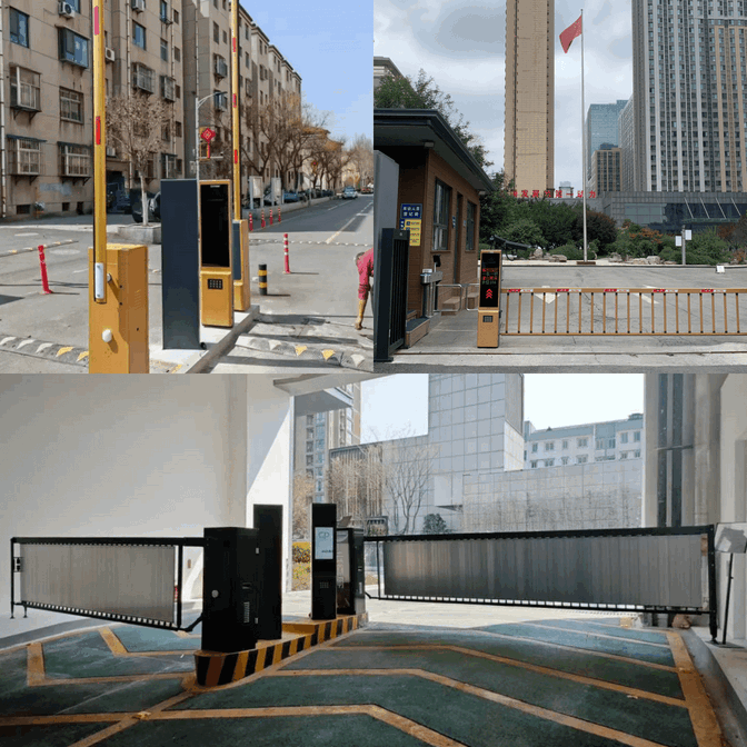 Heavy-Duty Steel Parking Barrier Gate with Electric Motor Drive System - Robust Industrial Vehicle Access Control & Boom Gate System
