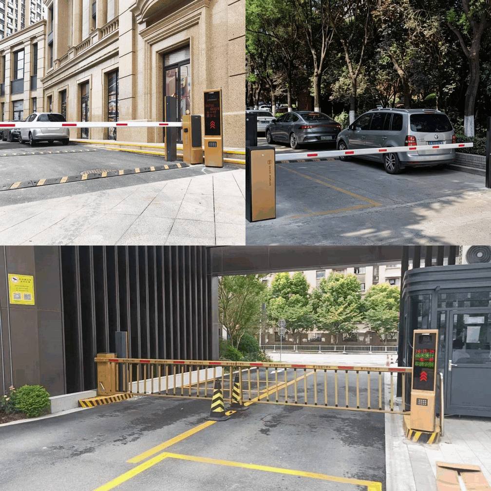 AC DC Motor Barrier Gate for Automated Unattended Parking Structure - Smart Dual-Power Vehicle Access Control & Boom Gate System